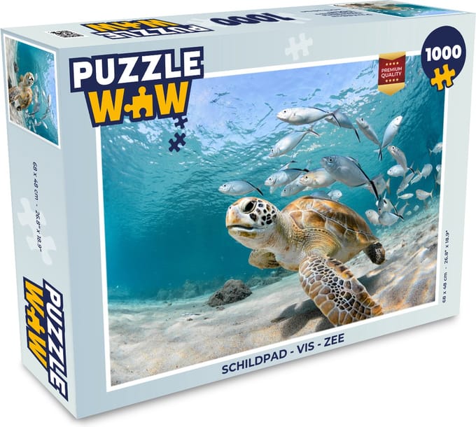 Puzzel Schildpad - Vis - Zee - Legpuzzel - Puzzel 1000 stukjes volwassenen