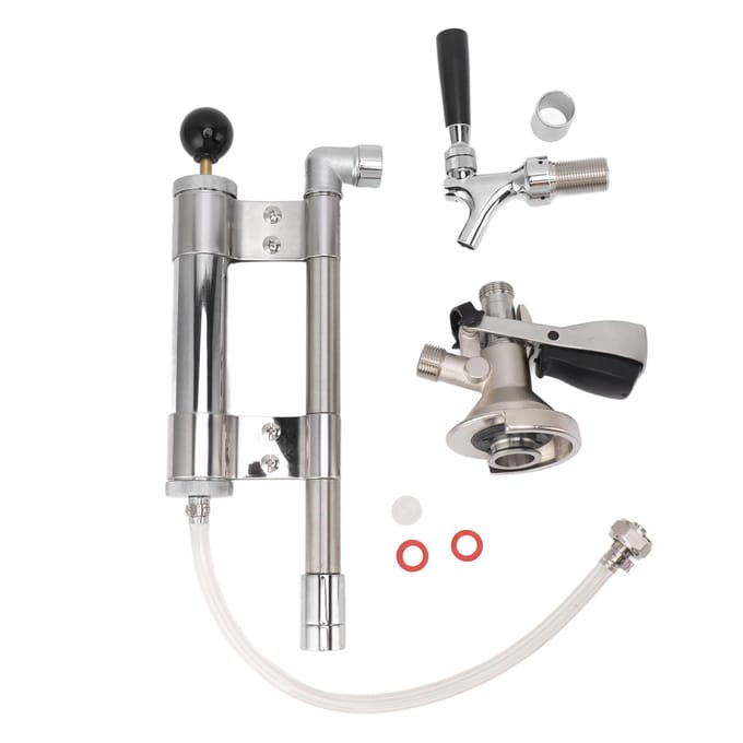 8 inch Bier Handpomp Roestvrij Staal Type A Bierpomp voor Binnen Buiten Picknick Feest Kamperen gray