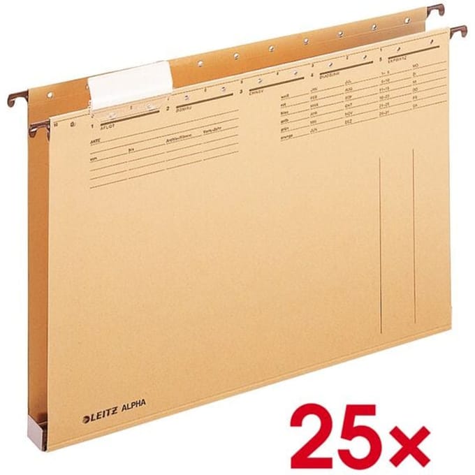 Leitz alpha hangmappen, A4, bodembreedte: 28 mm, naturel
