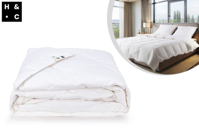 Home & Comfort - Luxueus dekbed voor het hele jaar met 90% eendendons - 200x200 cm