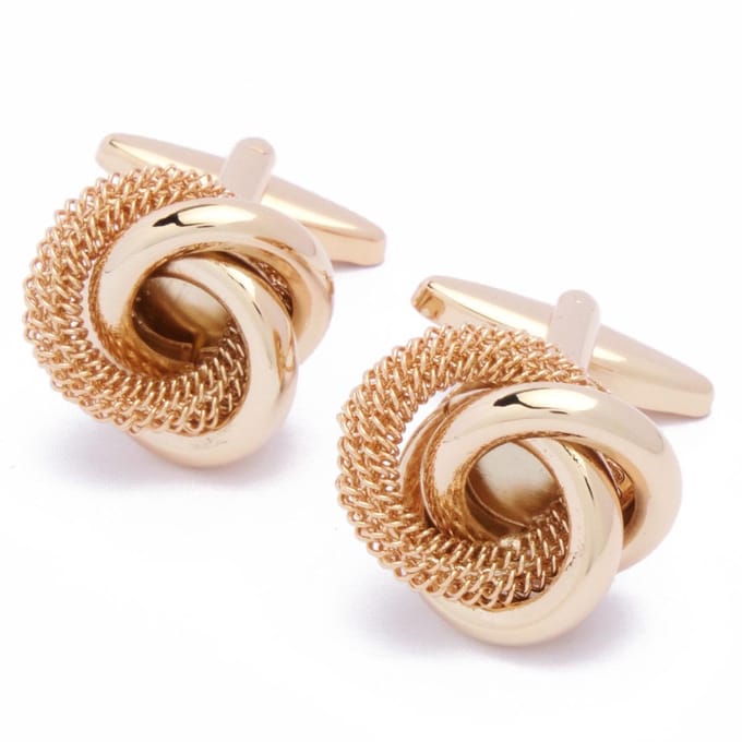 Manchetknopen - Klassiek 3 Ringen Rose Goud