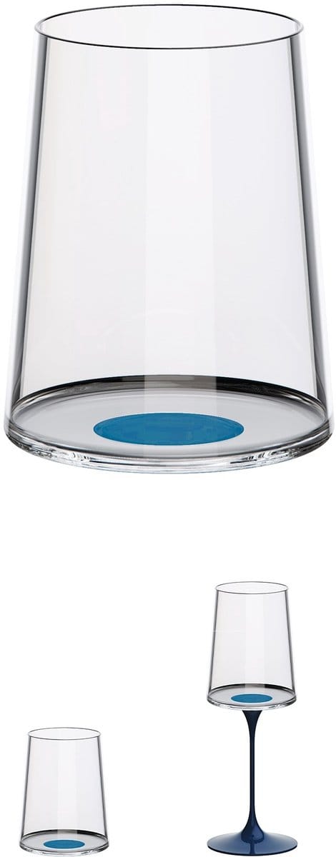 Trebonn SplitGlass - Tumbler / Wittewijnglas - 280ml - Set van 2 - Blauw