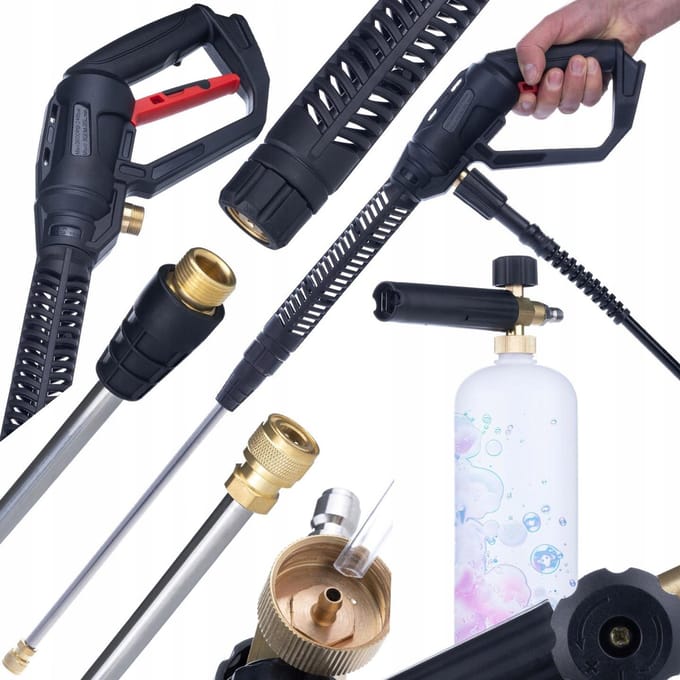 Rosfix Spuitpistool PCG1 Set - Hogedruklans en Schuimpistool - Messing Binnenwerk