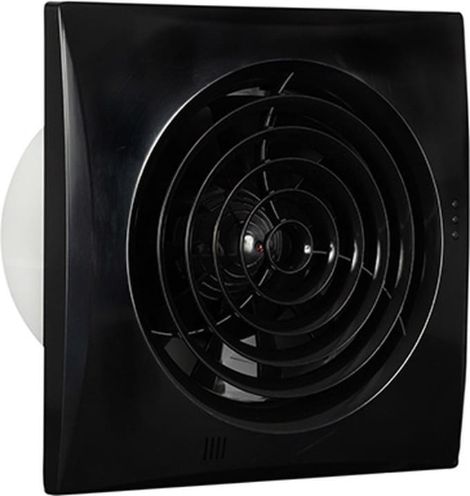 Badkamer-/ toiletventilator Silencio 125 zwart