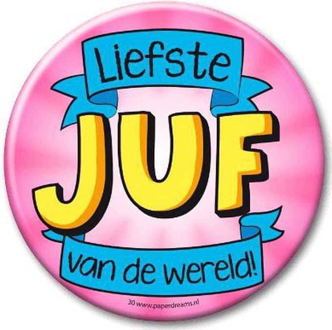 XXL button liefste juf