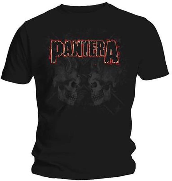 Pantera - Watermarked Skulls Heren T-shirt - S - Zwart