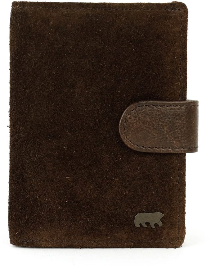 Bear Design Vic Suede Leren Pasjeshouder / Creditcardhouder - Bruin