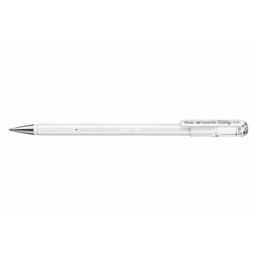 Gelschrijver pentel k108-p fijn pastel wit