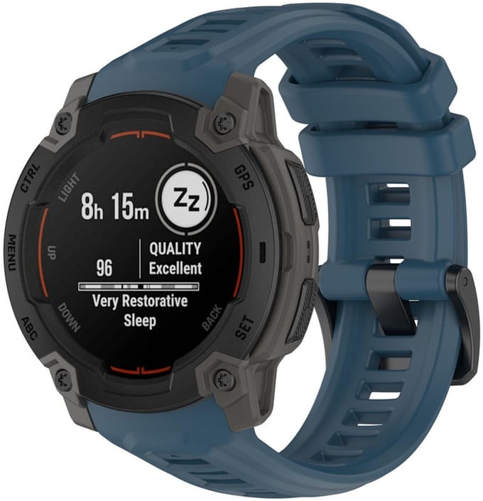Siliconen bandje - geschikt voor Garmin Instinct E 45mm - blauw