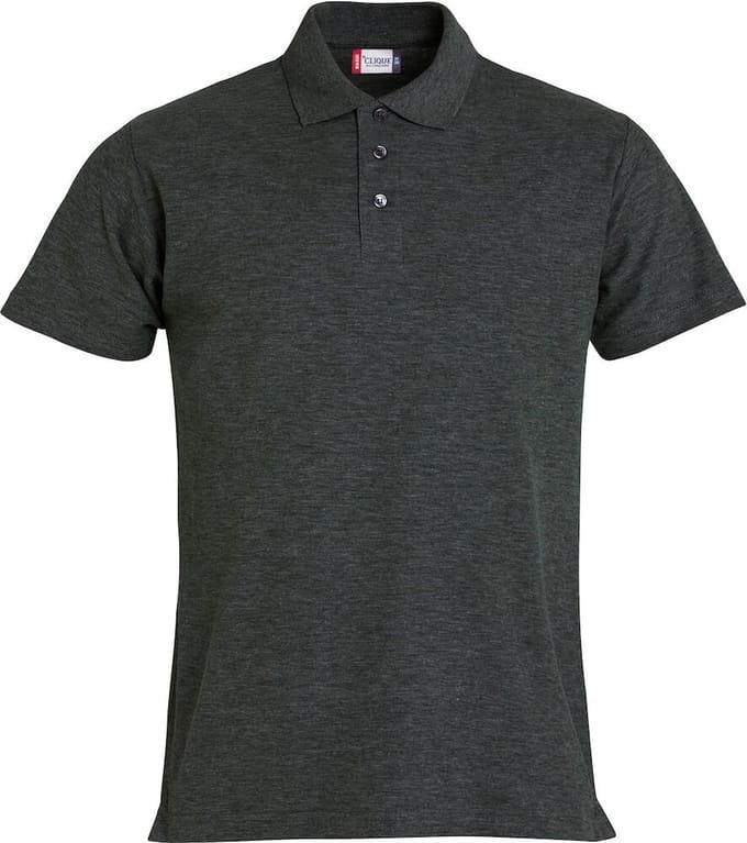 Clique Basic Polo 028230 - Antraciet Melange - M