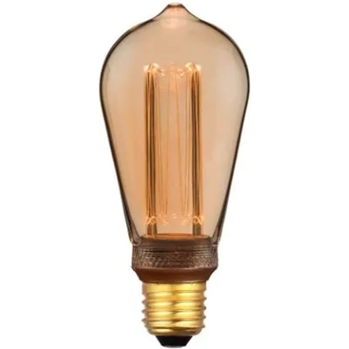 Eglo Ledfilamentlamp Edison - Amber - D6,5cm - Dimbaar - Warm Wit - E27 - 4,3w