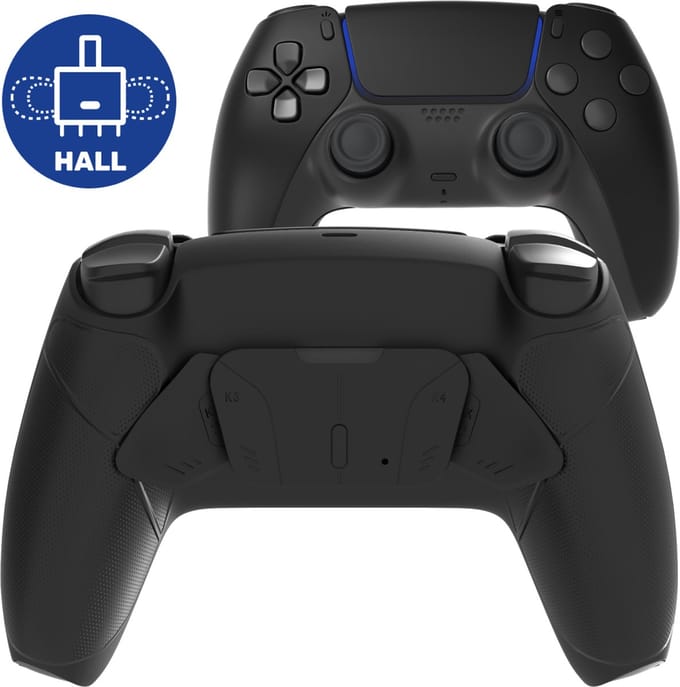 CS eSports Controller geschikt voor PS5 / PC – Hall Effect – Geen Stick Drift – Paddles – Pro Zwart