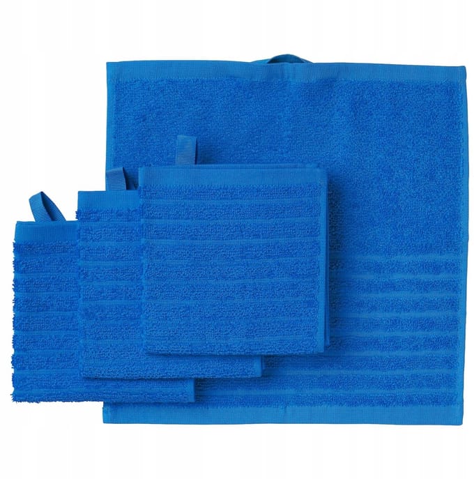 Merkloze Blauwe Handdoeken 30x30 cm - Set van 4