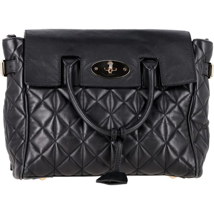 Mulberry Medium Cara Delevingne Gequilted Convertible Rugzak in Zwart Leer