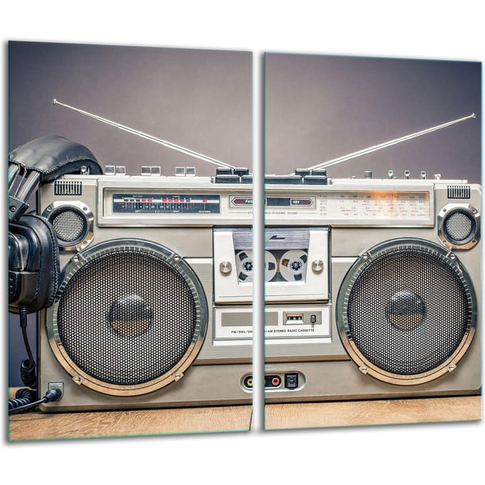 TMK ArtDeko Serie - Snijplank van Glas - 30x52 cm - Bescherming - Levendige Kleuren