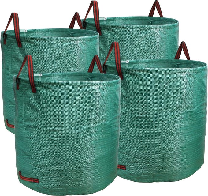 Tuinzakken 4-pack - Afvalzakken Gazon - Tuinafval Verzamelen - Extra Groot Herbruikbaar - 132 Gallon