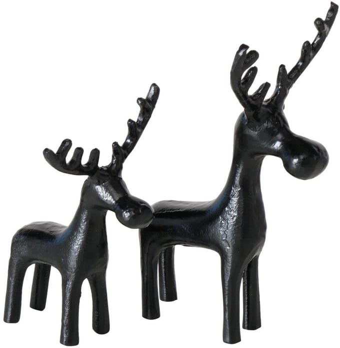 Boltze Home decoratie eland zwart set winterdecor modern.