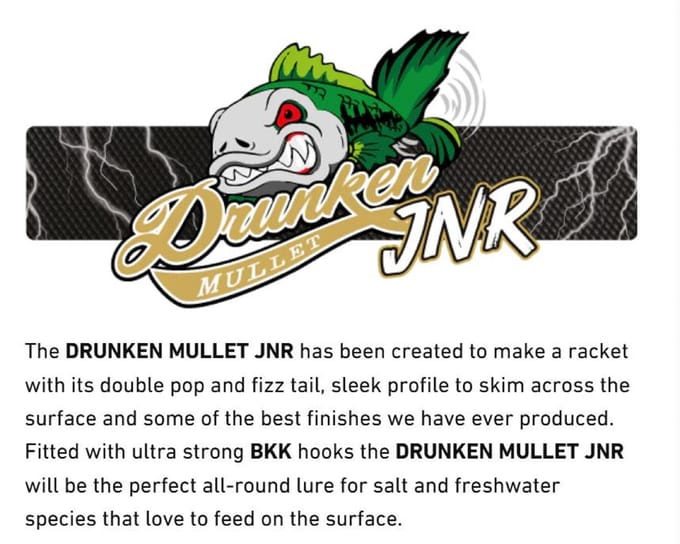 Chasebaits Drunken Mullet Jr 70 mm 11 grammes Leurre Flottant 08 (6024)