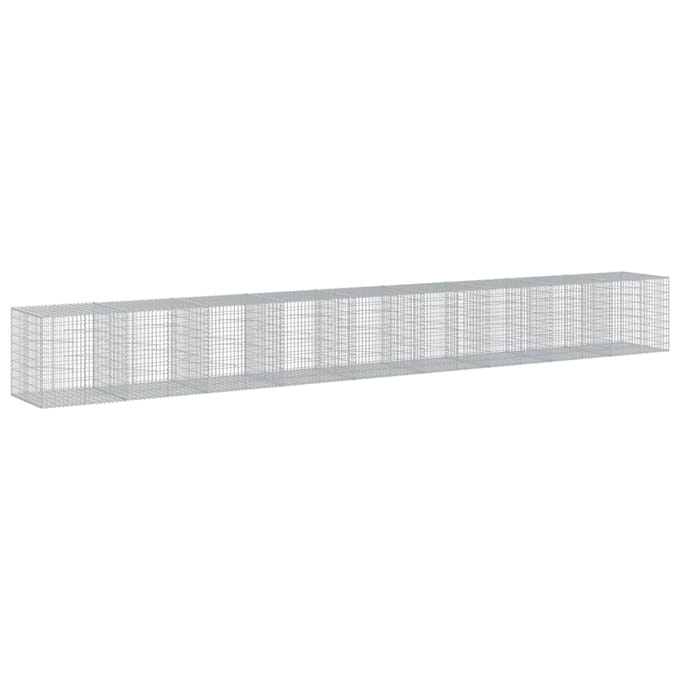 vidaXL - Schanskorf - 900x100x100 - cm - gegalvaniseerd - ijzer - zilverkleurig
