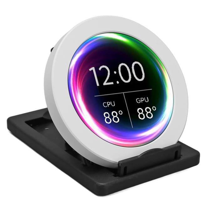Computer Temp Monitor 2,8 inch Rond LCD HD Micro USB Dimbaar Plug and Play PC CPU Data Monitor voor