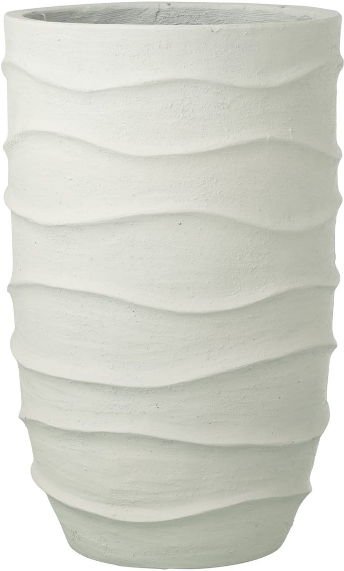 J-Line bloempot Golf + Buiten zand - steen - wit - extra large