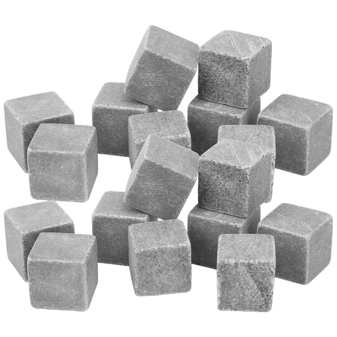 2 Sets 9pcs Set Pierres à Whisky Glaçons à Siroter Refroidisseur Réutilisable Pierres Refroidissantes pour Boissons Vins gray