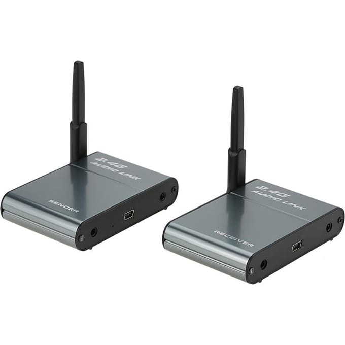 2.4G digitale draadloze audiozender zender- en ontvangeradapterluidspreker voor HiFi Home Audio EU Plug zwart