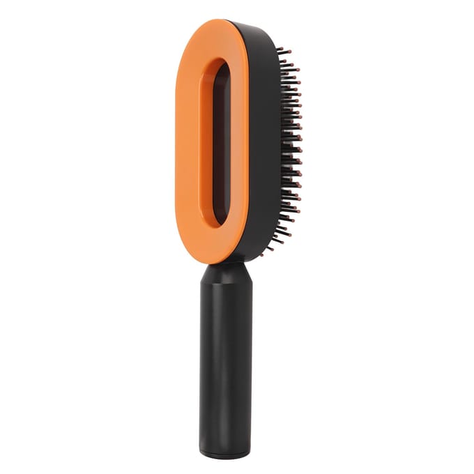 Ontwarrende Paddle Haarborstel voor Mannen Vrouwen Hoofdhuidmassage Staande Basis Paddle Haarborstel black