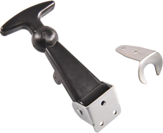 ProPlus Motorkaptrekker - Inclusief borgplaatje - Staal - 120 x 60 mm - Zwart
