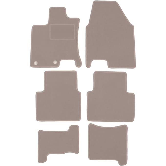 Beige velours vloermatten voor: Nisan Qashqai +2 crossover (2008-2013)