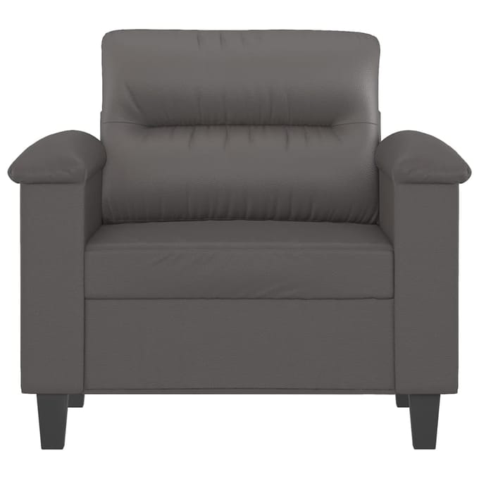 vidaXL - Fauteuil - 60 - cm - kunstleer - grijs