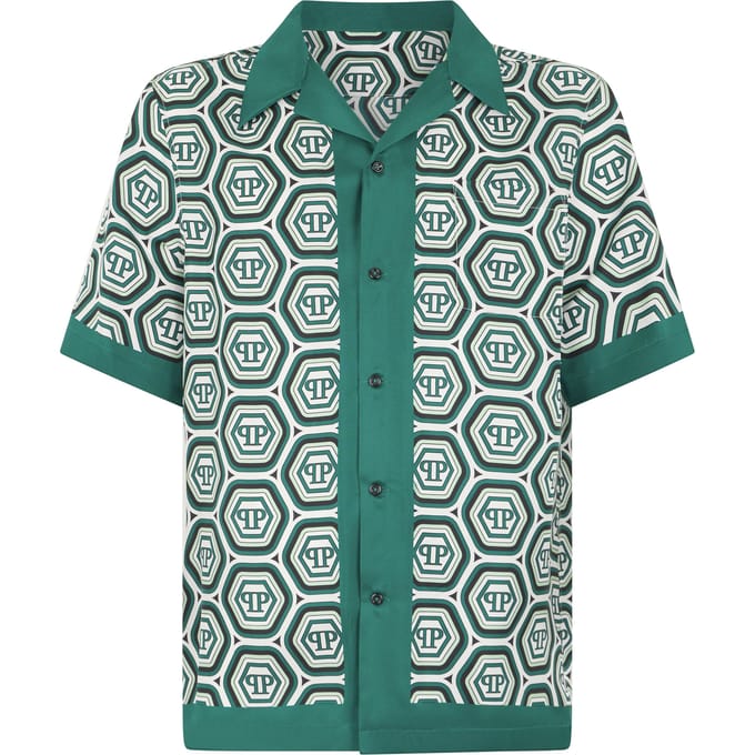 Silk Bowling Shirt Monogram 70'S