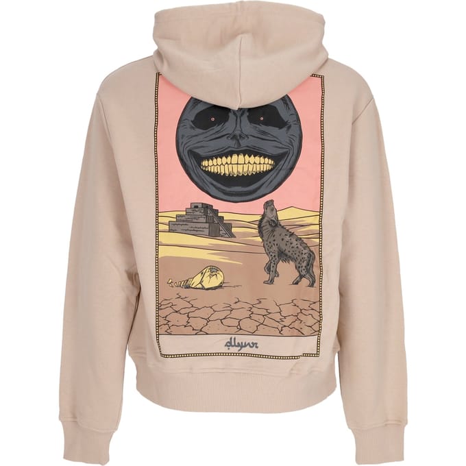 Lichtgewicht herensweatshirt met capuchon Black Moon Tarot Hoodie Beige