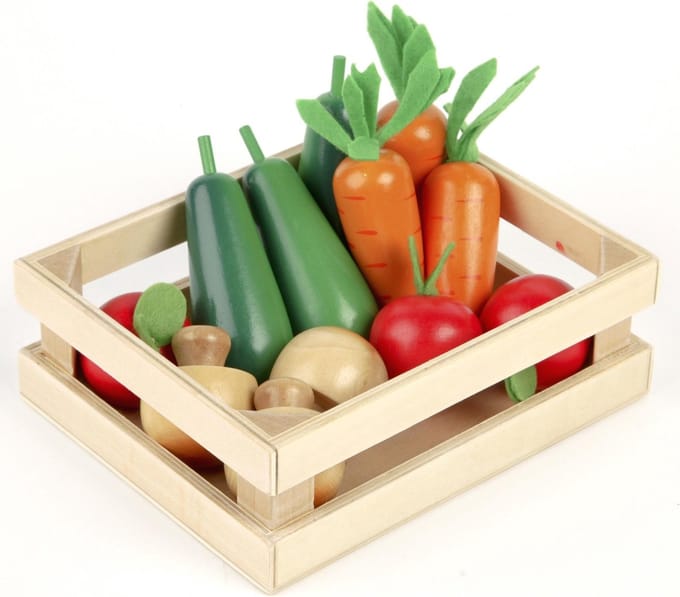 Tidlo Wooden Winter Vegetables in a Crate