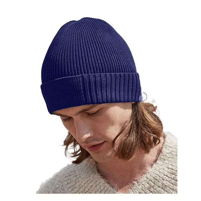 Beechfield Organic Cotton Engineered Patch muts (Marine Oxford)