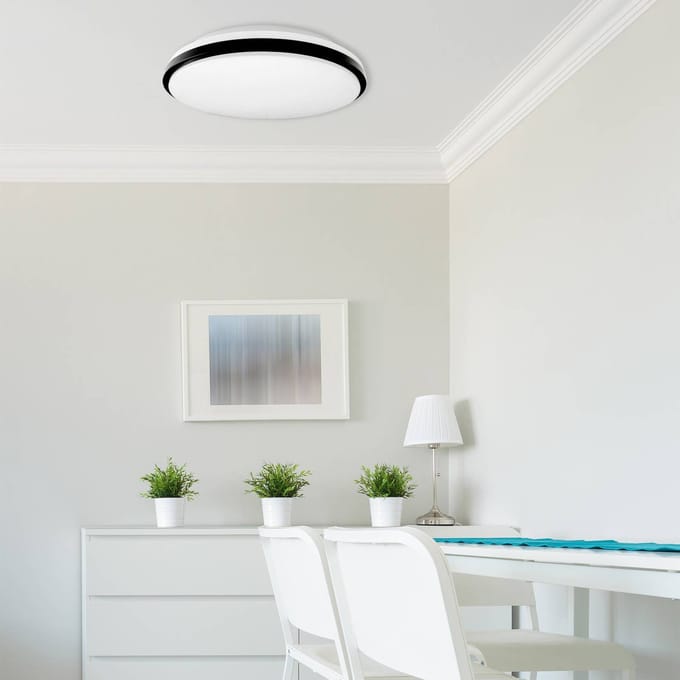 Müller-Licht 21000071 Taro Round 40 LED-plafondlamp 24 W Wit, Zwart