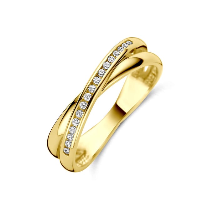 14K Geelgouden Ring met Zirkonia 4034915 – 5 mm