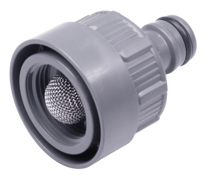 Tap connector with waterstop