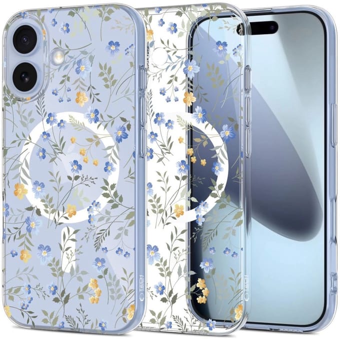 Tech-Protect FlexAir MagSafe Case for iPhone 17- Daisies with Leaves