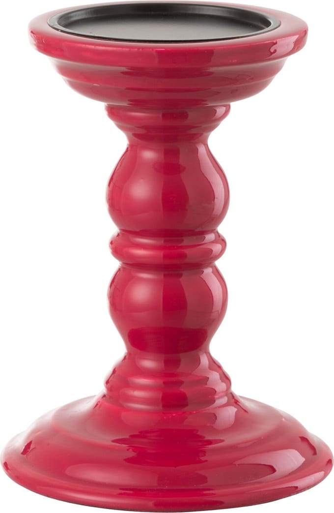 J-Line kandelaar Halter - hout - fuschia