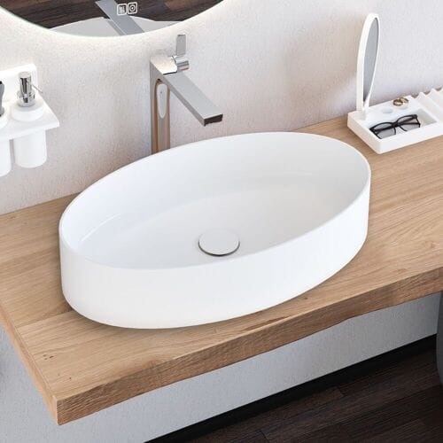 Kronenbach Stone countertop washbasin 60 x 35 cm KB137502BK