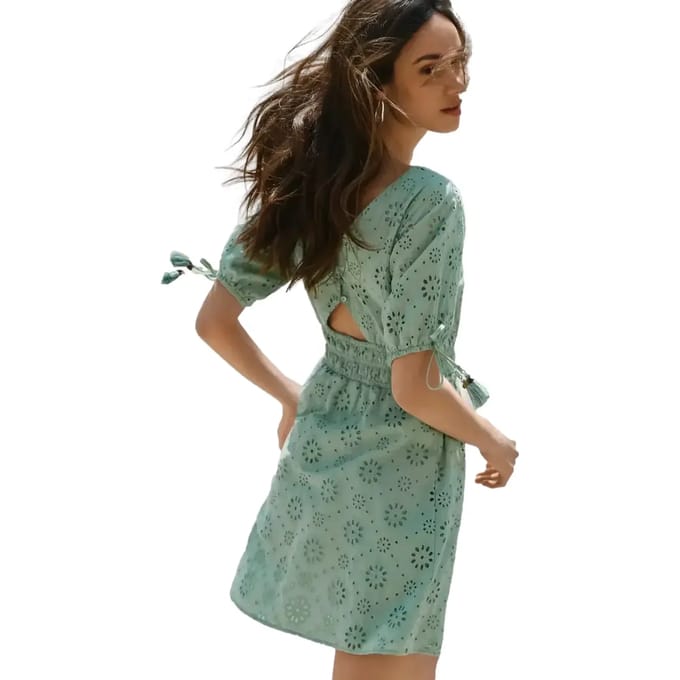 Pepe Jeans Chiara Korte Mouwen Korte Jurk Groen M Vrouw