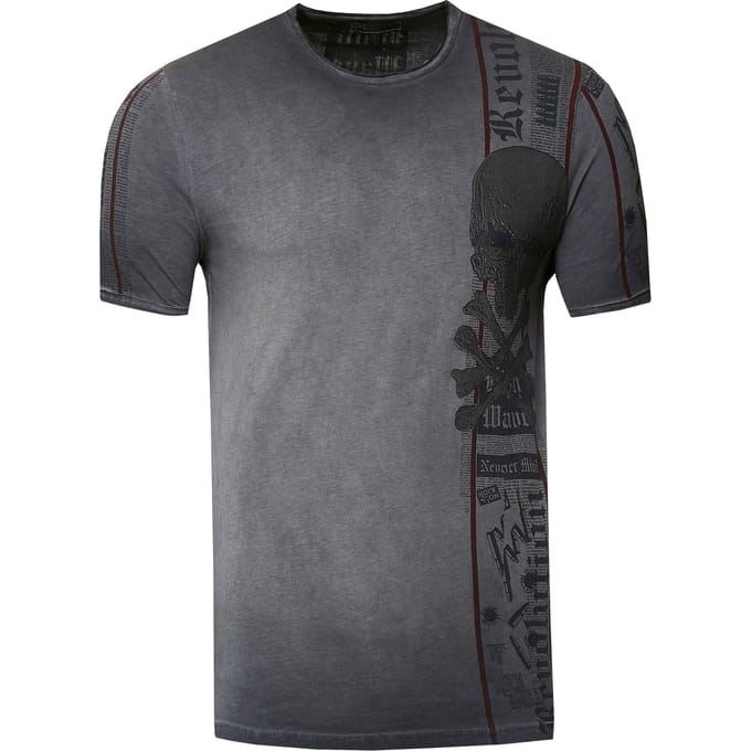 T-shirt met voor- en achterkant bedrukt