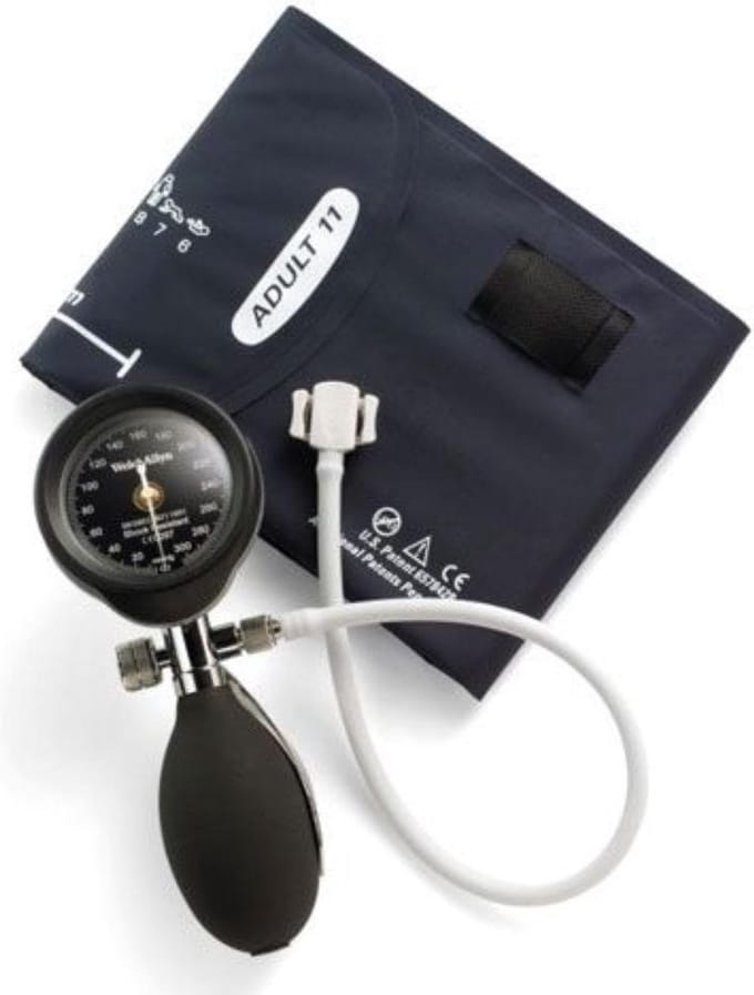 Welch Allyn Durashock DS-55 bloeddrukmeter, kleur: zwart met chrome details