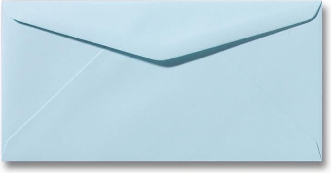 Envelop 11 x 22 cm Laguneblauw 60 stuks
