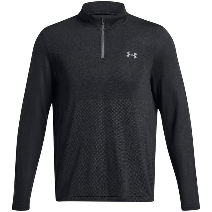 Under Armour Heren Stride Korte Rits Top (Grijs)