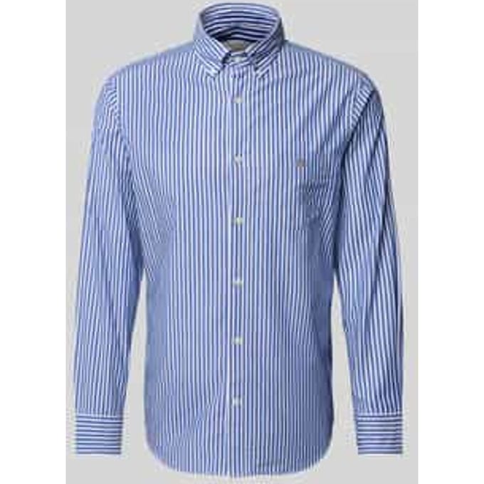 Regular fit vrijetijdsoverhemd met streepmotief, model 'POPLIN'