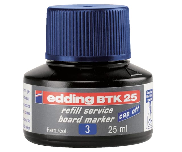 edding BTK 25 (25 ml) navulinkt voor boardmarkers edding 28/29/250/360/361/363 - blauw