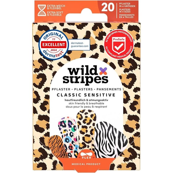 Wild Stripes Pleisters Classic Sensitive Animal - 20 stuks