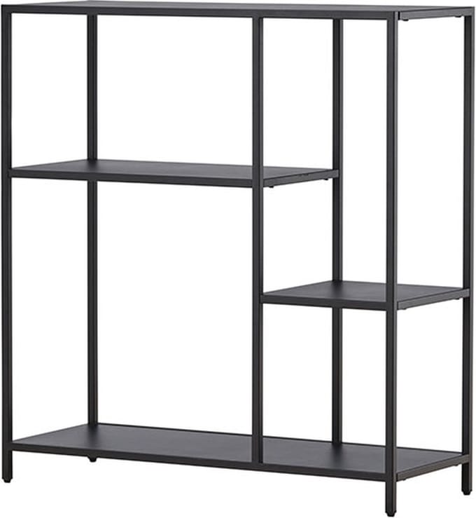 Puno wandkast 4 planken zwart.
